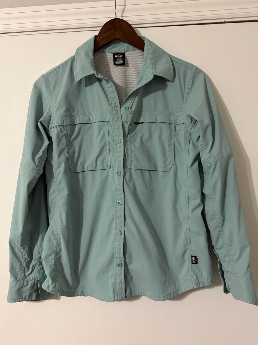 REI Sahara Women's Long Sleeve Shirt Outdoor Button Down XS